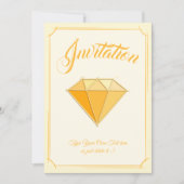 イエローダイヤモンドジェムストーンジュエリー。50ゴールデン結婚ズ 招待状 (正面)