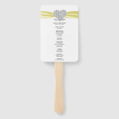 イエローダイヤモンドハート結婚式 プログラム ハンドファン (裏面)