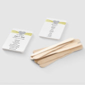 イエローダイヤモンドハート結婚式 プログラム ハンドファン (組立なし)