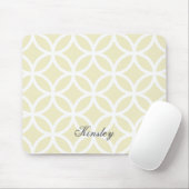 イエローダイヤモンドパターンパーソナライズされたマウスパッド マウスパッド (マウス)