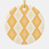 イエローダイヤモンドパターン セラミックオーナメント (正面)