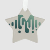 イエローダイヤモンドミュージックウェーブデザイン オーナメント (裏面)