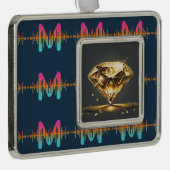 イエローダイヤモンドライトブラック シルバープレートフレームオーナメント (右)