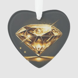 イエローダイヤモンド数々のおよびカラーアクリルハート オーナメント