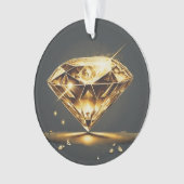イエローダイヤモンド数々のおよびカラースマイル文字 オーナメント (正面)
