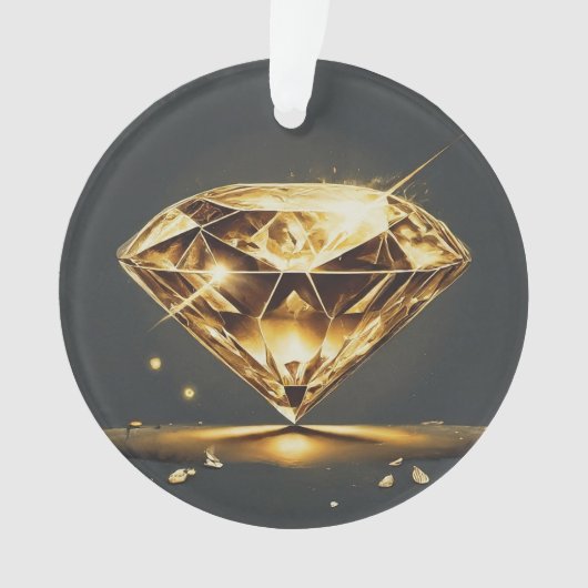 イエローダイヤモンド数々のおよびカラースマイル文字 オーナメント (正面)