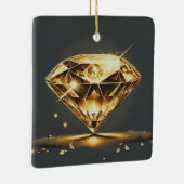 イエローダイヤモンド数々のとカラースマイル セラミックオーナメント (右)