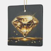 イエローダイヤモンド数々のとカラースマイル セラミックオーナメント (左)