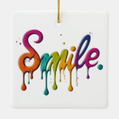 イエローダイヤモンド数々のとカラースマイル セラミックオーナメント (裏面)