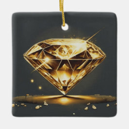 イエローダイヤモンド数々のとカラースマイル セラミックオーナメント