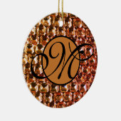 イエローダイヤモンド、オレンジダイヤモンド、宝石 セラミックオーナメント (右)