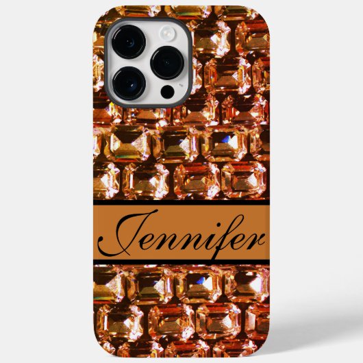 イエローダイヤモンド、オレンジダイヤモンド、宝石 Case-Mate iPhoneケース (裏面)