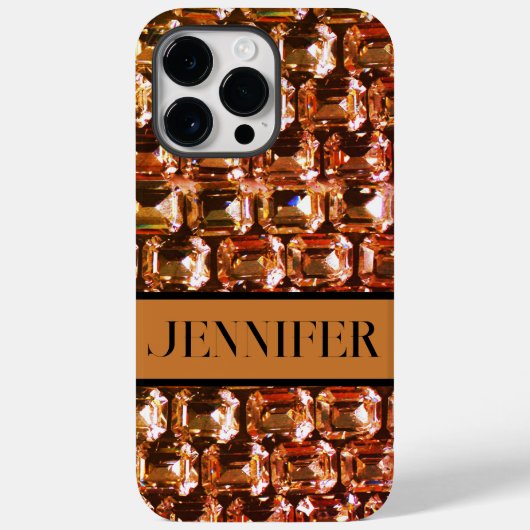 イエローダイヤモンド、オレンジダイヤモンド、宝石 Case-Mate iPhoneケース (裏面)