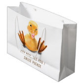 イエローダクリングよくはしゃぐウィンク抱き枕ハッピースマイル ラージペーパーバッグ (正面アングル)