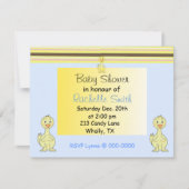 イエローダッキーベビーシャワー招待状 招待状 (正面)