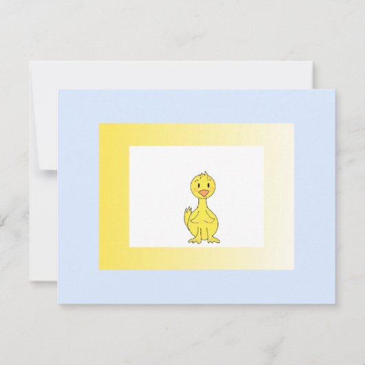 イエローダッキーベビーシャワー招待状 招待状 (裏面)