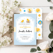 イエローダッキー(アヒルちゃん)バブルバスベビーシャワー招待状 招待状