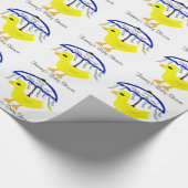 イエローダッキー(アヒルちゃん)ベビーシャワー傘 ラッピングペーパー (角)