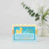 イエローダックおむつラッフルチケット – ニュートラルジェンダー エンクロージャーカード (スタンド正面)