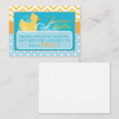 イエローダックおむつラッフルチケット – ニュートラルジェンダー エンクロージャーカード (正面/裏面)