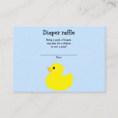 イエローダックおむつラッフル囲いカード エンクロージャーカード (正面)