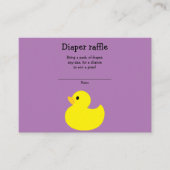 イエローダックおむつラッフル囲いカード エンクロージャーカード (正面)