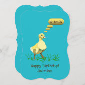イエローダックことわざパックハッピーバースデーカード (正面/裏面)