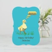 イエローダックことわざパックハッピーバースデーカード (スタンド正面)