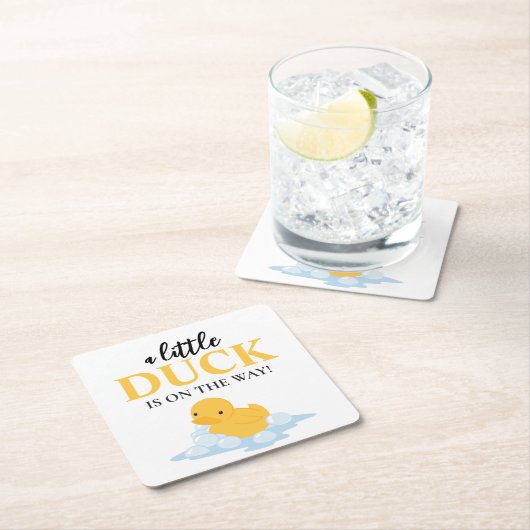 イエローダックアバビーズオンザウェイ紙コースター スクエアペーパーコースター (インサイチュ)