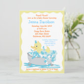 イエローダックインタブベビーシャワー招待状 招待状 (スタンド正面)