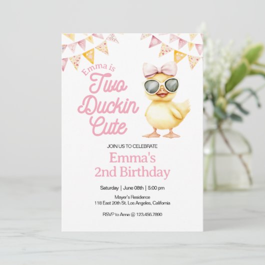 イエローダックテーマ2ダッキンキュート2歳 招待状 (スタンド正面)