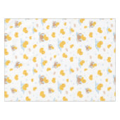 イエローダックバブルバスパターン（の模様が）あるテーブルクロス テーブルクロス (正面(横))
