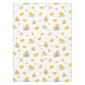 イエローダックバブルバスパターン（の模様が）あるテーブルクロス テーブルクロス (正面)