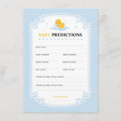 イエローダックバブルバスベビー予測ゲームカード アドバイスカード (正面)