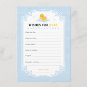 イエローダックバブル風呂の願いベビーゲームカード アドバイスカード (正面)