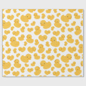 イエローダックパターン(の模様が)あるラッピング紙 ラッピングペーパー (フラット)