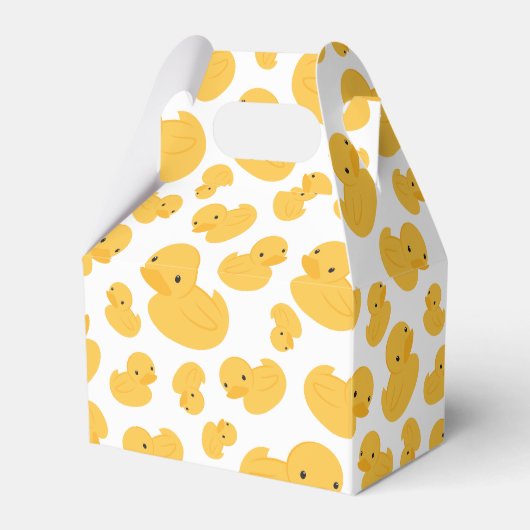 イエローダックパパターン（の模様が）あるーティー特典ボックス フェイバーボックス (正面サイド)