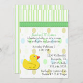 イエローダックベビーカラフルシャワー招待状 招待状 (正面/裏面)