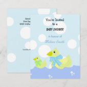 イエローダックベビーシャワー 招待状 (正面/裏面)