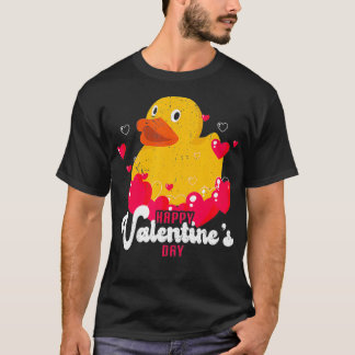 イエローダックラバーダックハートバブルヴァレンティネス Tシャツ