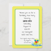 イエローダック誕生日プールパーティー 招待状 (裏面)