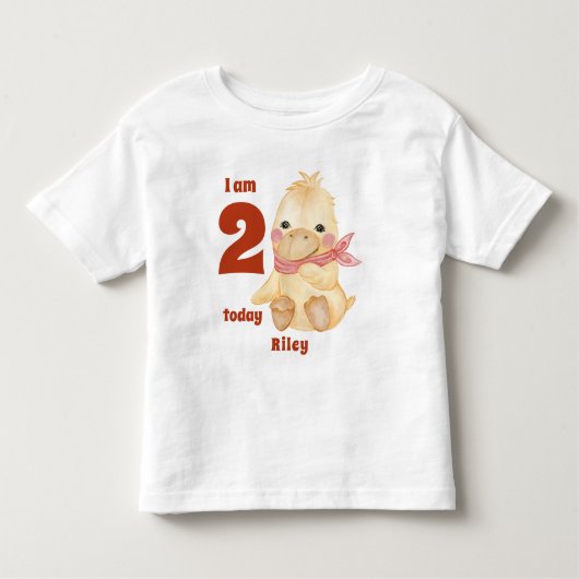 イエローダック誕生日 トドラーTシャツ (正面)