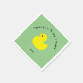 イエローダック – ベビーシャワー スタンダードカクテルナプキン (角)
