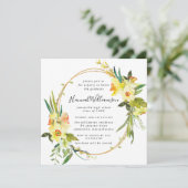 イエローダッフィディル スクエア 卒業 招待状 (スタンド正面)