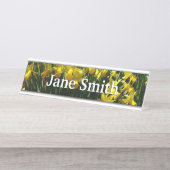 イエローダッフォジルスアイチーリー春の花 デスクネームプレート (正面)