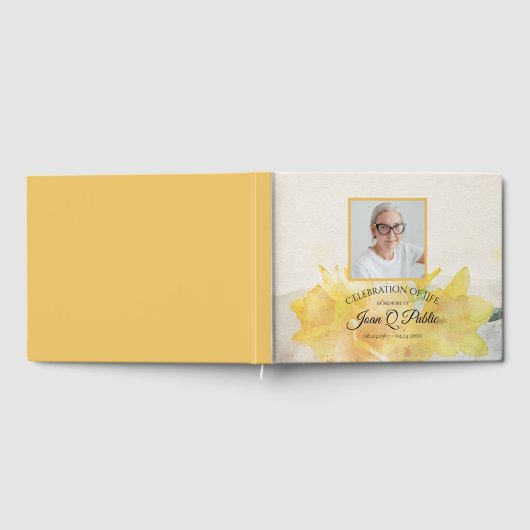 イエローダッフォディルお祝いメモリアル ゲストブック (全面)