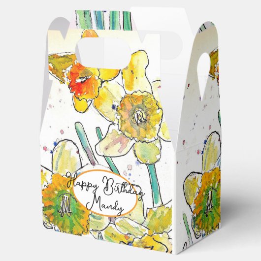 イエローダッフォディルダッフォディルフラワー誕生日ウィメンズ フェイバーボックス (オープン)