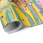 イエローダッフォディルピンク春の花水彩 ラッピングペーパー (ロールコーナー)