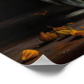 イエローダッフォディルフラワーズアートプリントポスター ポスター (角)