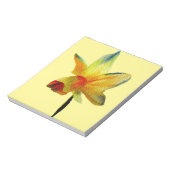 イエローダッフォディル水彩画春花 ノートパッド (回転)